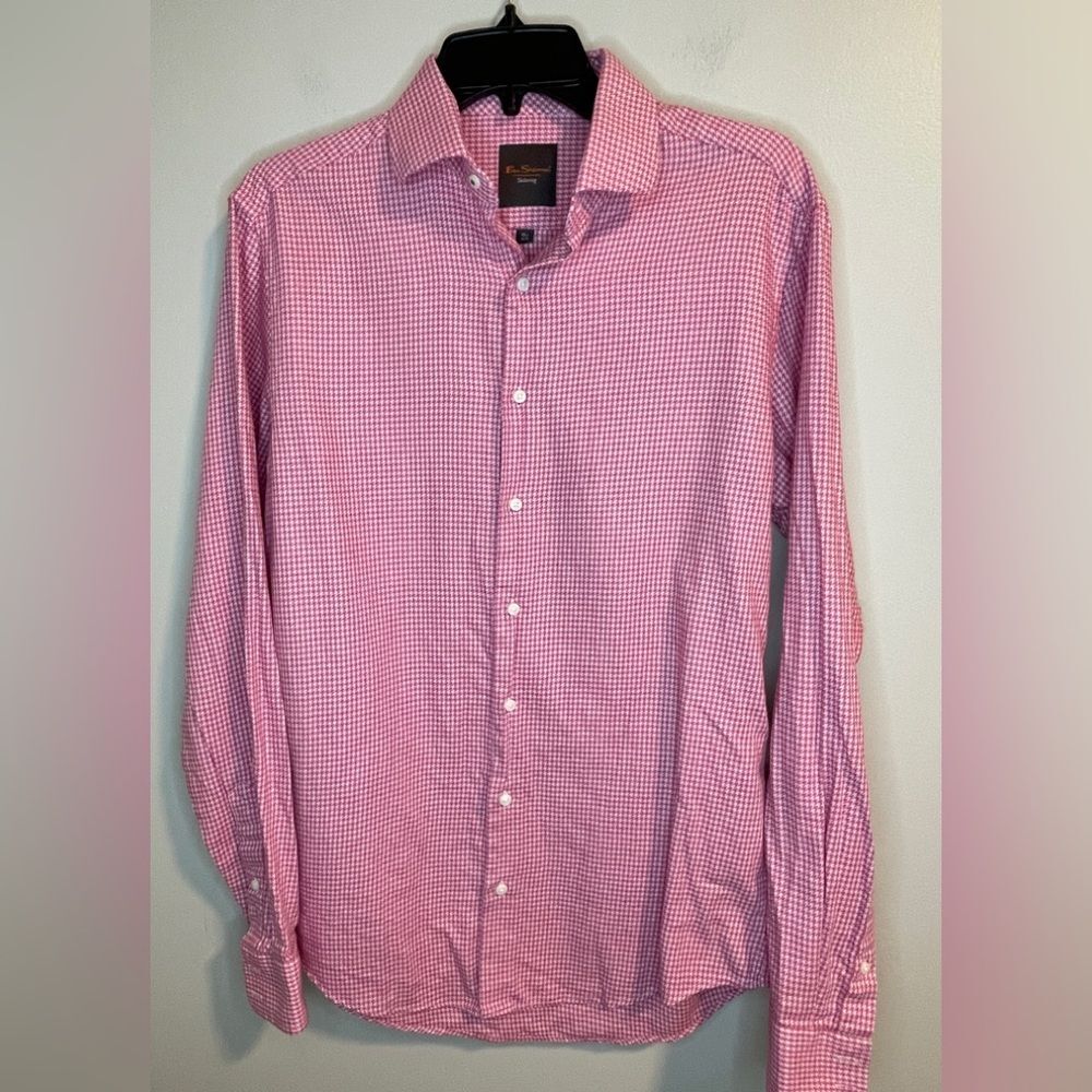 Ben Sherman Pink Checkered Button Down Shirt